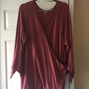 Faux wrap sweater